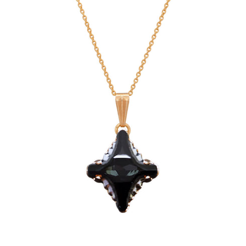 Кулон "Kristāla Rombs II (Graphite Lite Chrome)" с кристаллами Swarovski™